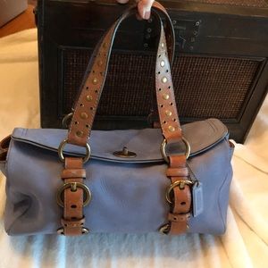 Coach bag—periwinkle leather